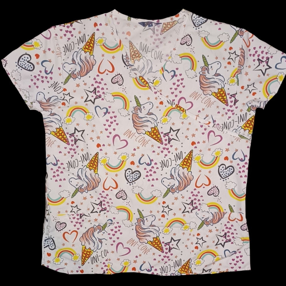 💵 Unicorn Rainbow Scrub Top by Zikit